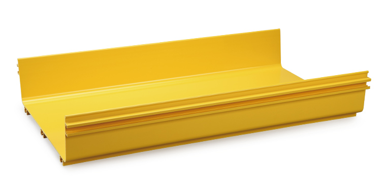 Deckro Yellow Duct System W360x H100 Straight Section, 2m/pc